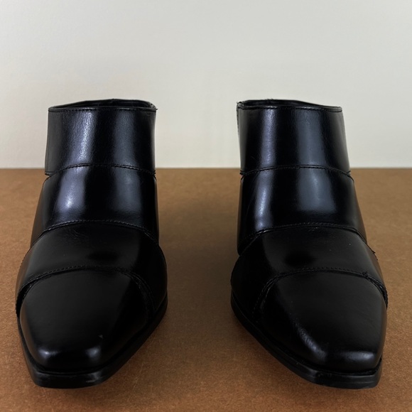 NEW VINCE CAMUTO BLACK LEATHER MULES - Picture 10 of 11